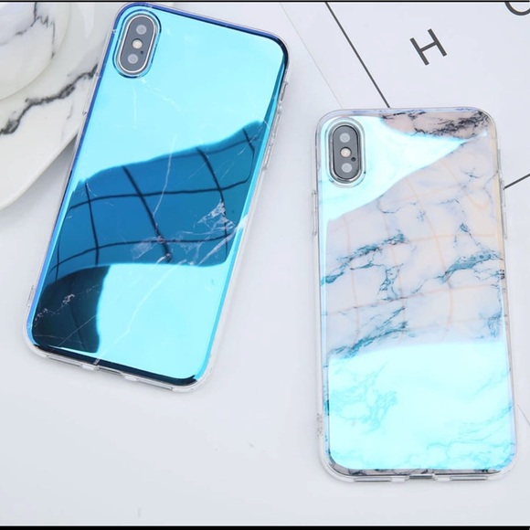 [NEW] 7/8/7+/8+ iPhone Glossy Blue Marble case - Picture 3 of 7